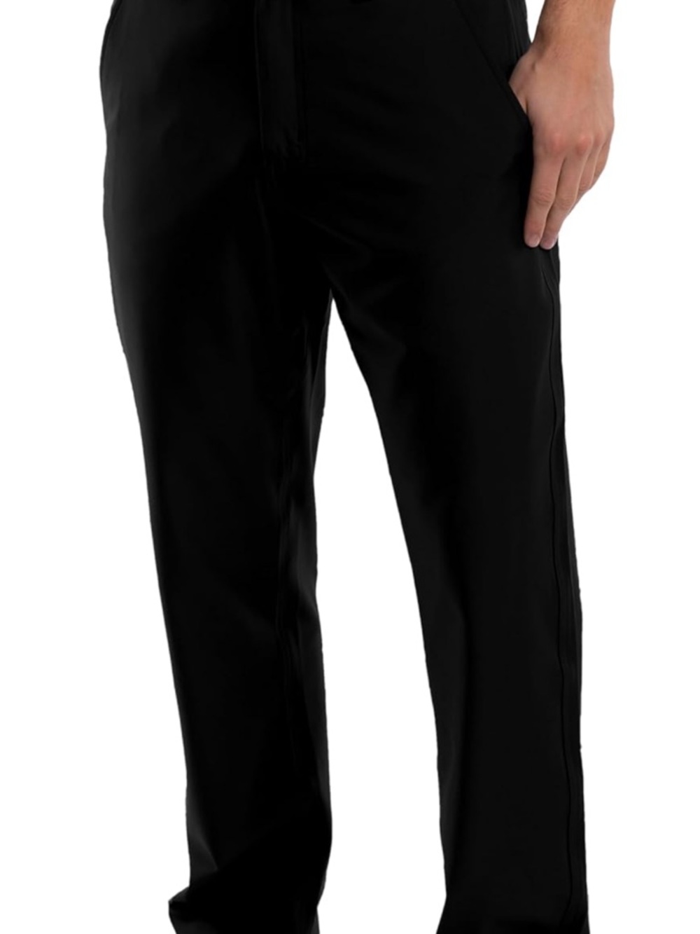 Scottevest Men's Black Chinos Travel Pants. 10 Hidden Pockets
